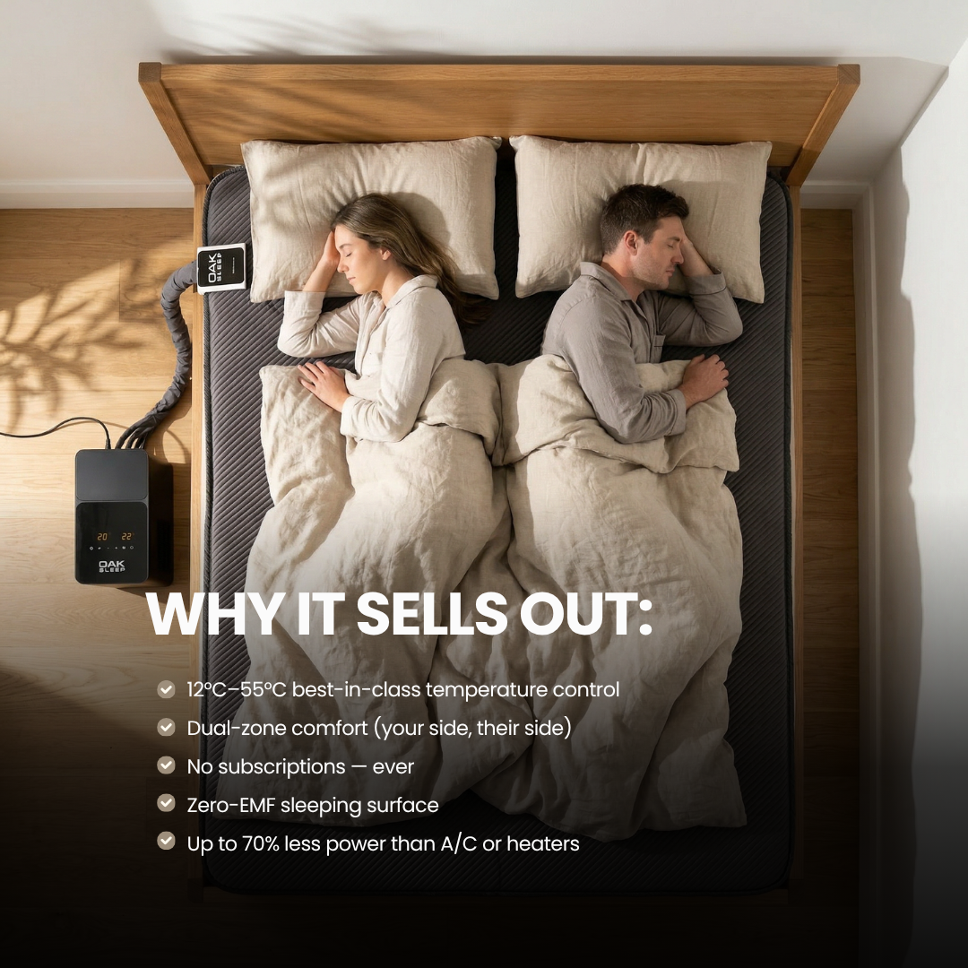 HUB 2 | Smart Water-Cooled Mattress Pad - OAK SLEEP